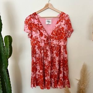 Paper Hearts Petal & Pup Mini Floral Dress